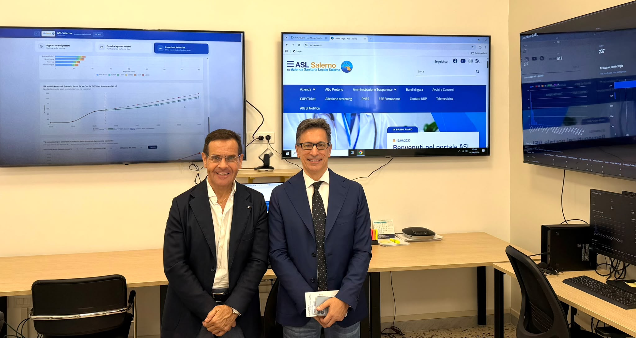 ASL Salerno, il vicepresidente della Commissione Sanit� del Senato Orfeo Mazzella visita il Virtual Community Hospital di Nocera Inferiore